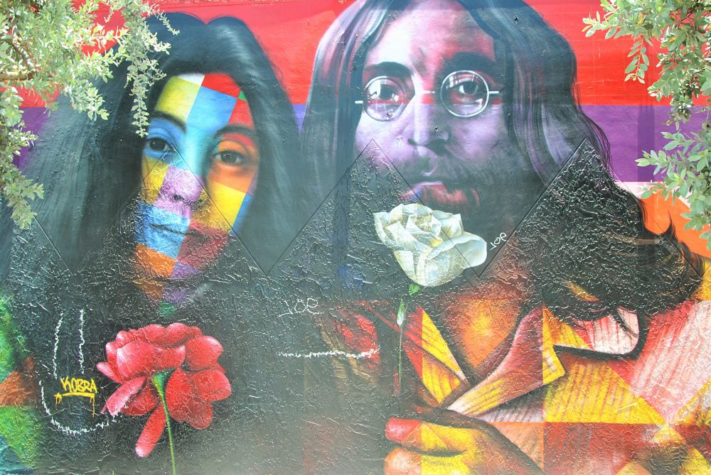 Peinture de Yoko Ono et John Lennon