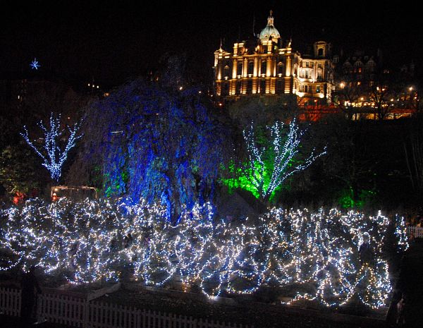 Marché de Noël d'Edimbourg et illuminations