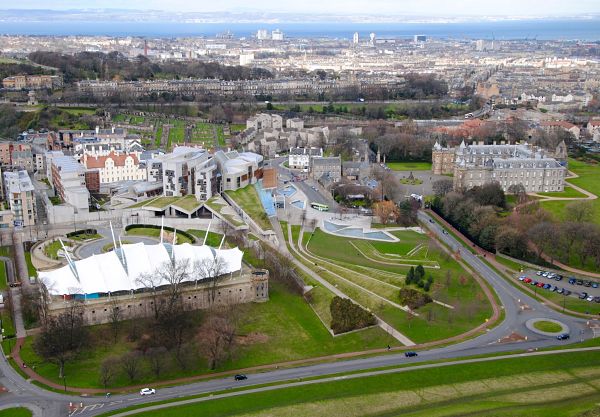 Holyrood Palace et le parlement écossais en Ecosse
