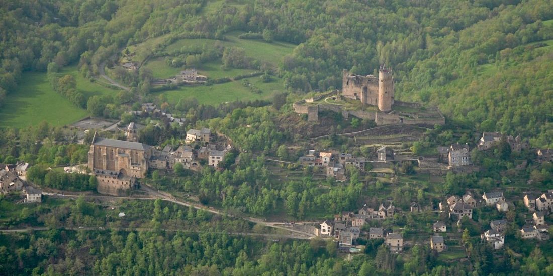 Vue aérienne de Najac durant le WAT Vue aérienne de Najac durant le WAT