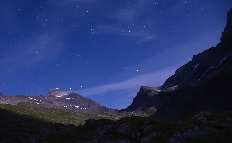 Haute-Cimde nuit depuis la cabane de Susanfe